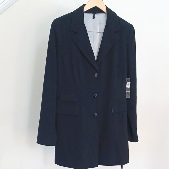 Tahari Jackets & Blazers - New Tahari Black Long Asherah Jacket